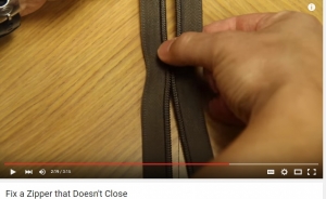 Fix a Zipper on YouTube