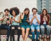 Millennials connecting and sharing