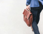man with brief case for work